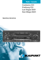 Blaupunkt Canberra-C-31 - Owners Manual 